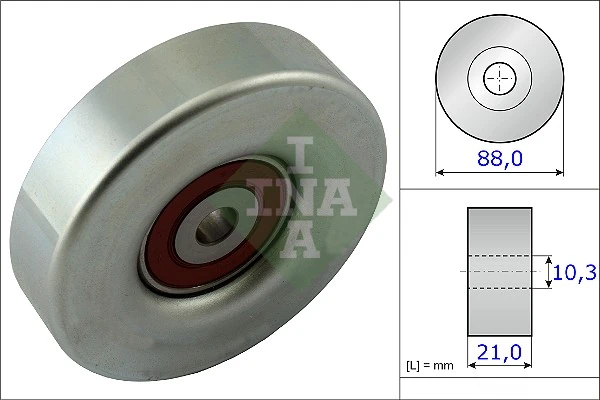Deflection/Guide Pulley, V-ribbed belt